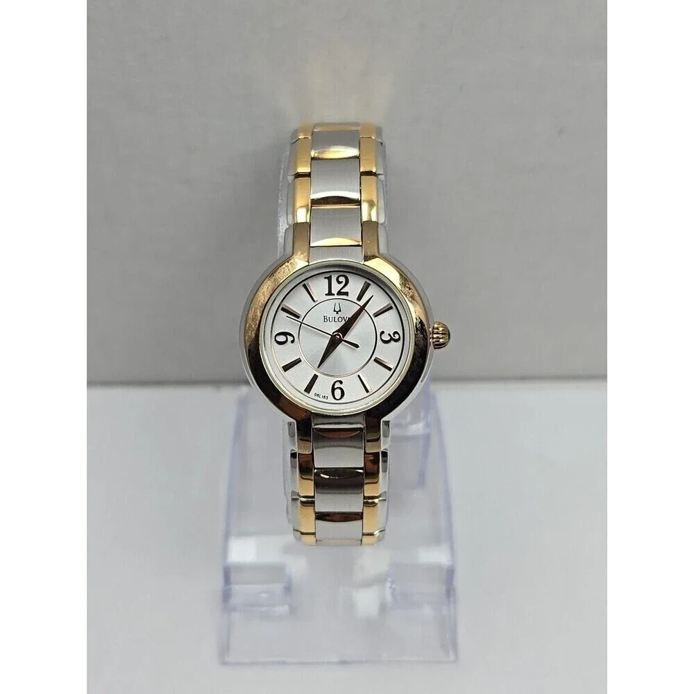 Bulova 98L158 Womens Two Tone Stainless Steel Quartz Watch New Battery
